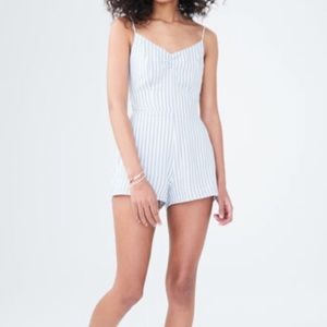 Aeropostale Blue and White Striped Romper